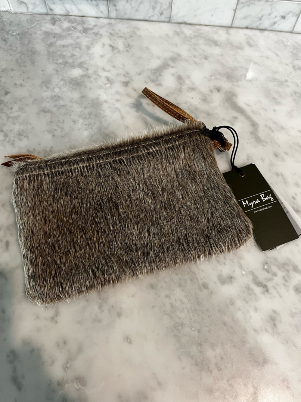 Myra Cowgirl Clutch/Wristlet Wallet
White and Brown - Picture 3 of 9